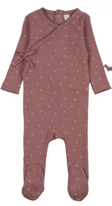 Cherry Sclp Footie - Mauve