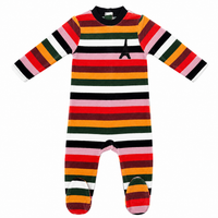 Velour Striped Footie