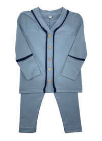 Papa/Mama Bear Pj`s - Steel Blue