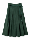 Herringbone Pleated Skirt
