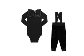 Velour Overall Set - Black