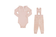 Velour Overall Set - Pink