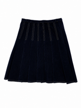 Corduroy Top Stitch Skirt - Midi