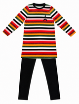 Velour Striped Tunic