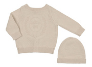 Embossed Reversable Cardigan/Beanie