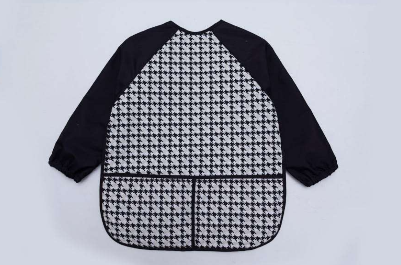 Waterproof Lined Houndstooth Print Smock