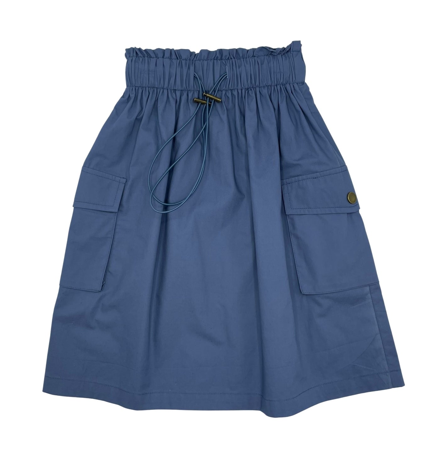 Cotton Pocket Skirt  - STEEL