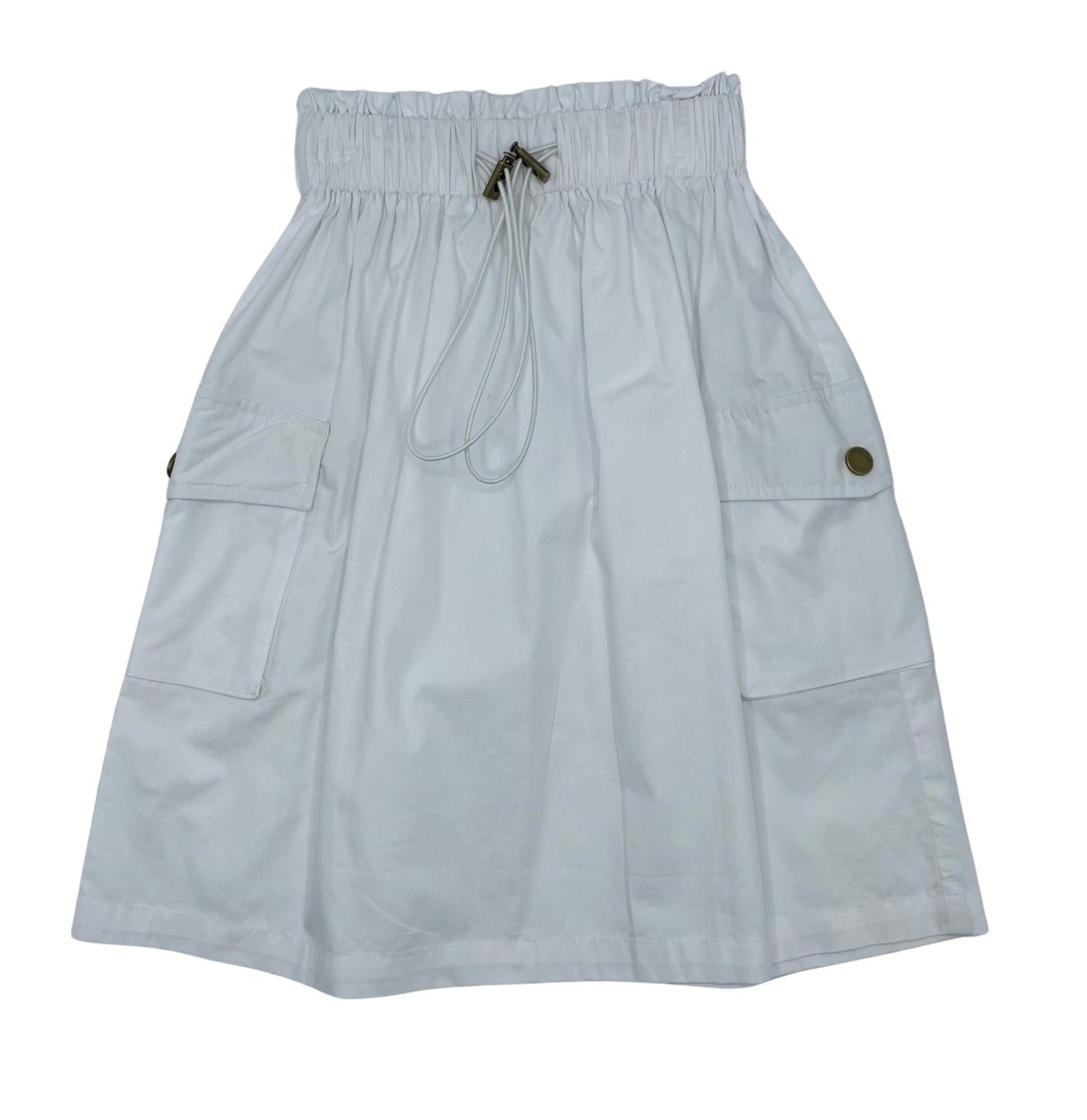 Cotton Pocket Skirt  - WHITE