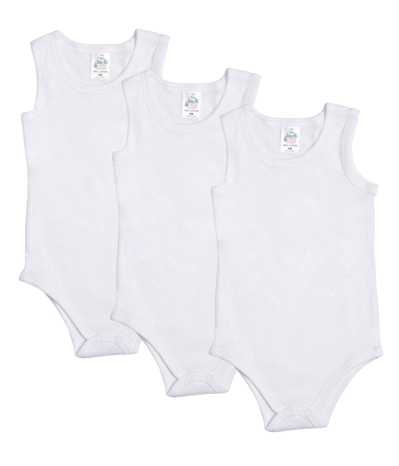 Sleeveless Onesies - 3 Pack