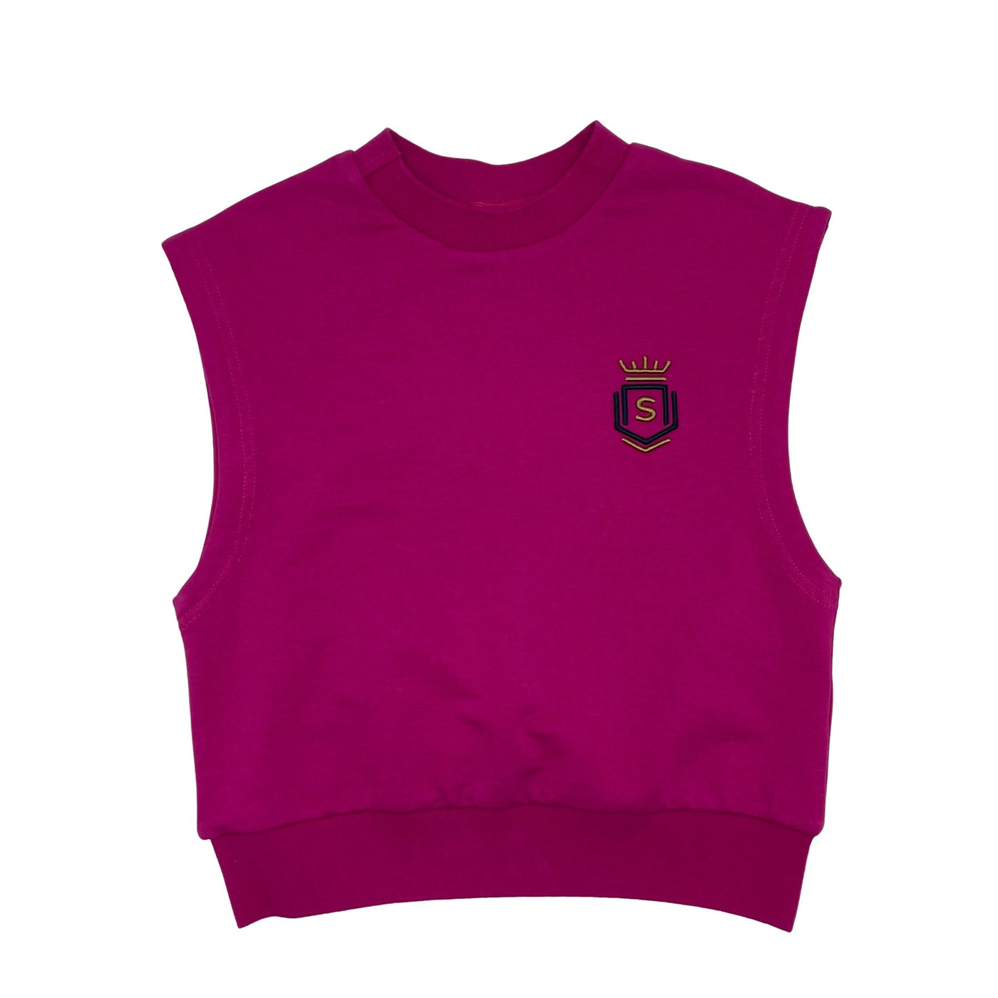 Cropped Emblem Vest
