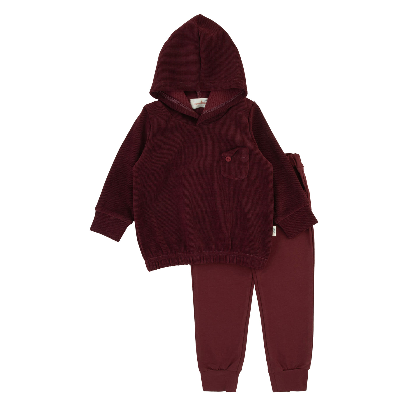 Ribbed Corduroy Set - BURGUNDY