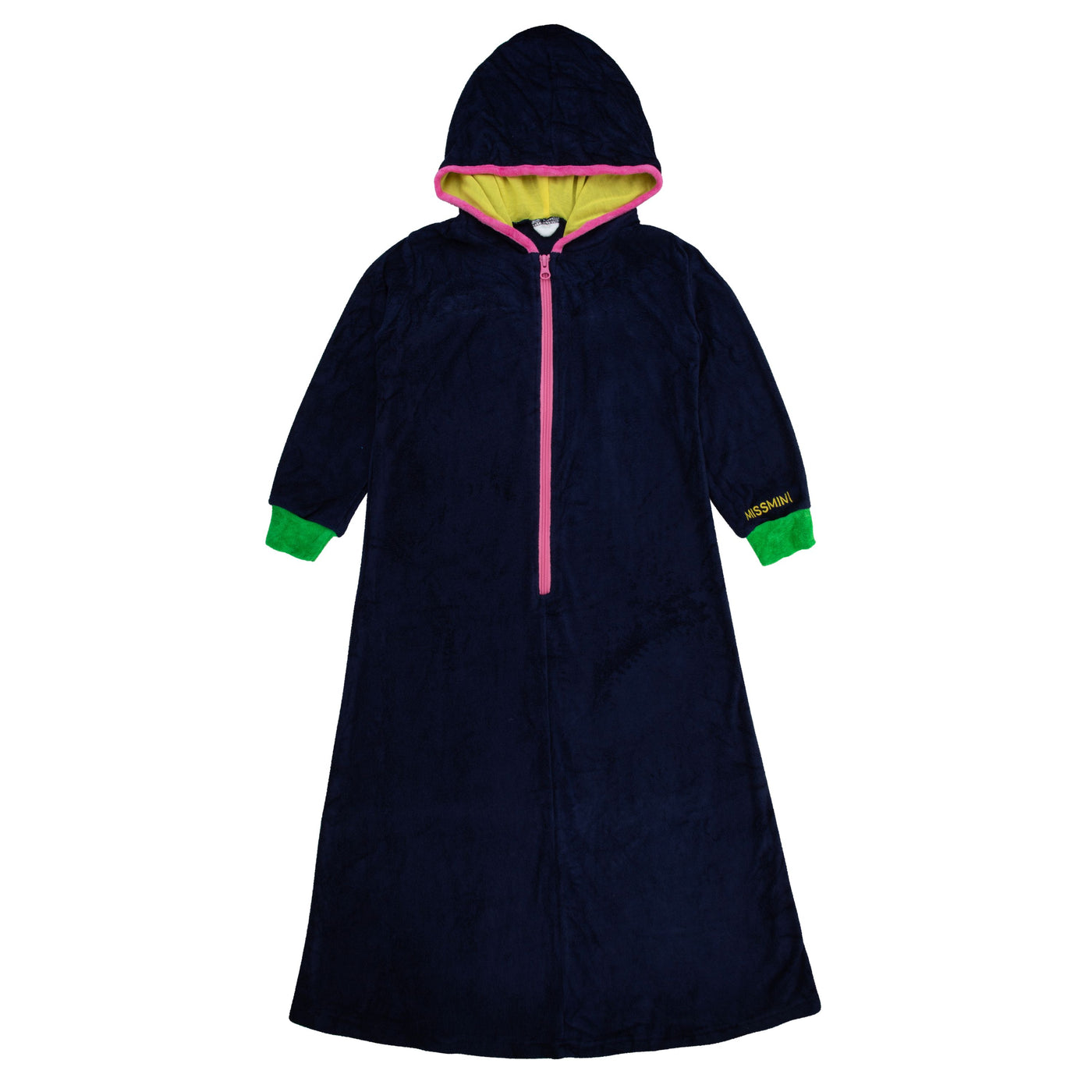 Neon Terry Zip-Up Bathrobe- One Peice