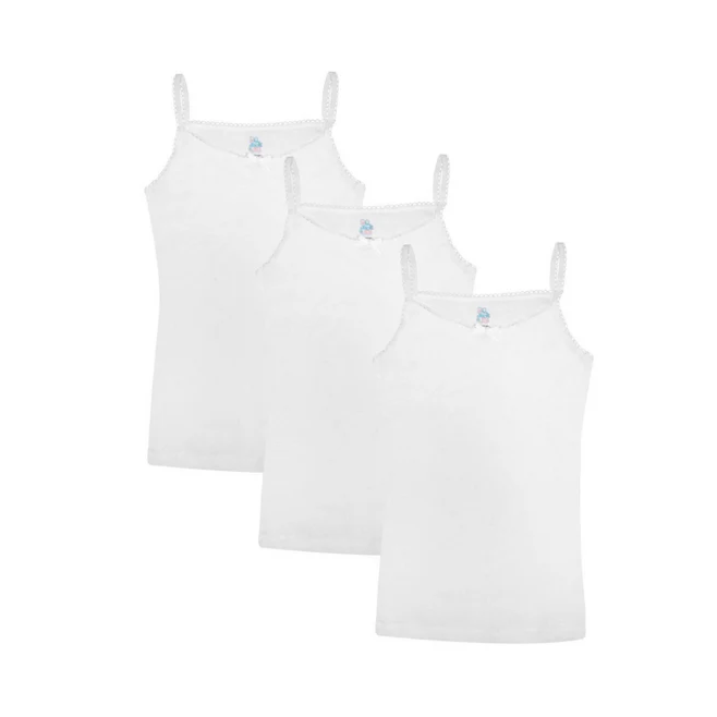 Girls Spaghetti Strap Undershirt - 3 pack