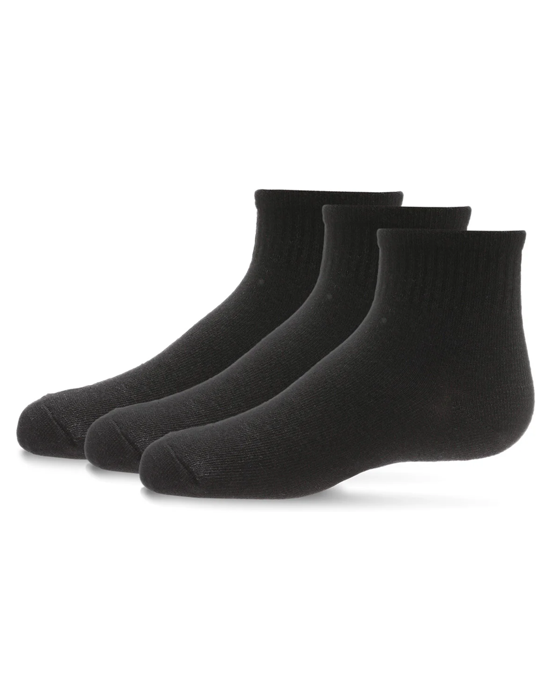 Kids` 3 Pck. Mid Cut Cotton Blend Socks