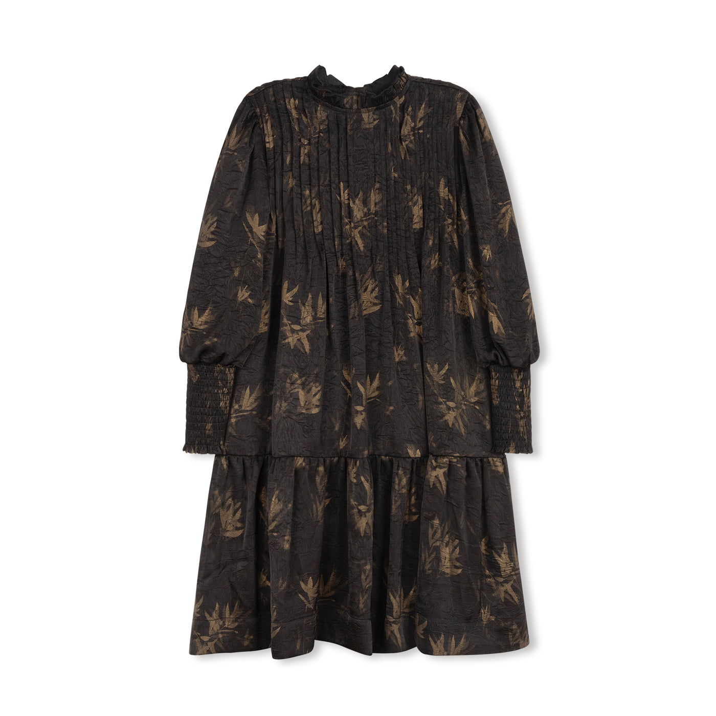 Gold Print Flow Dress