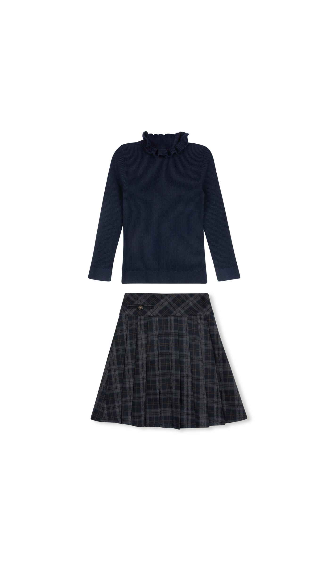 Archie Pleated Skirt With Sweater Set