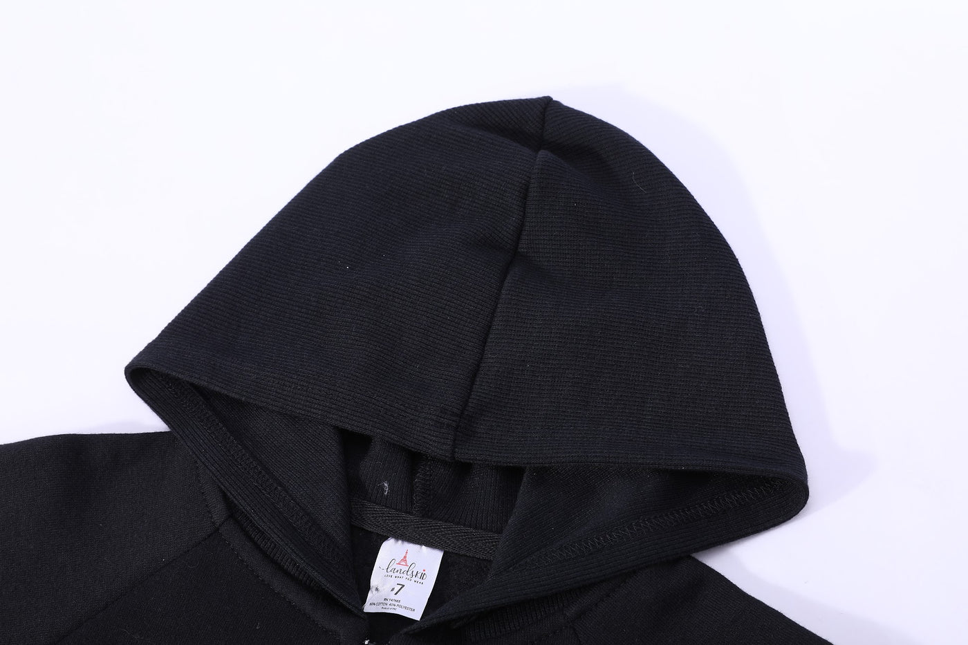 Hoodie Fleece Lined with Ribbed Pockets