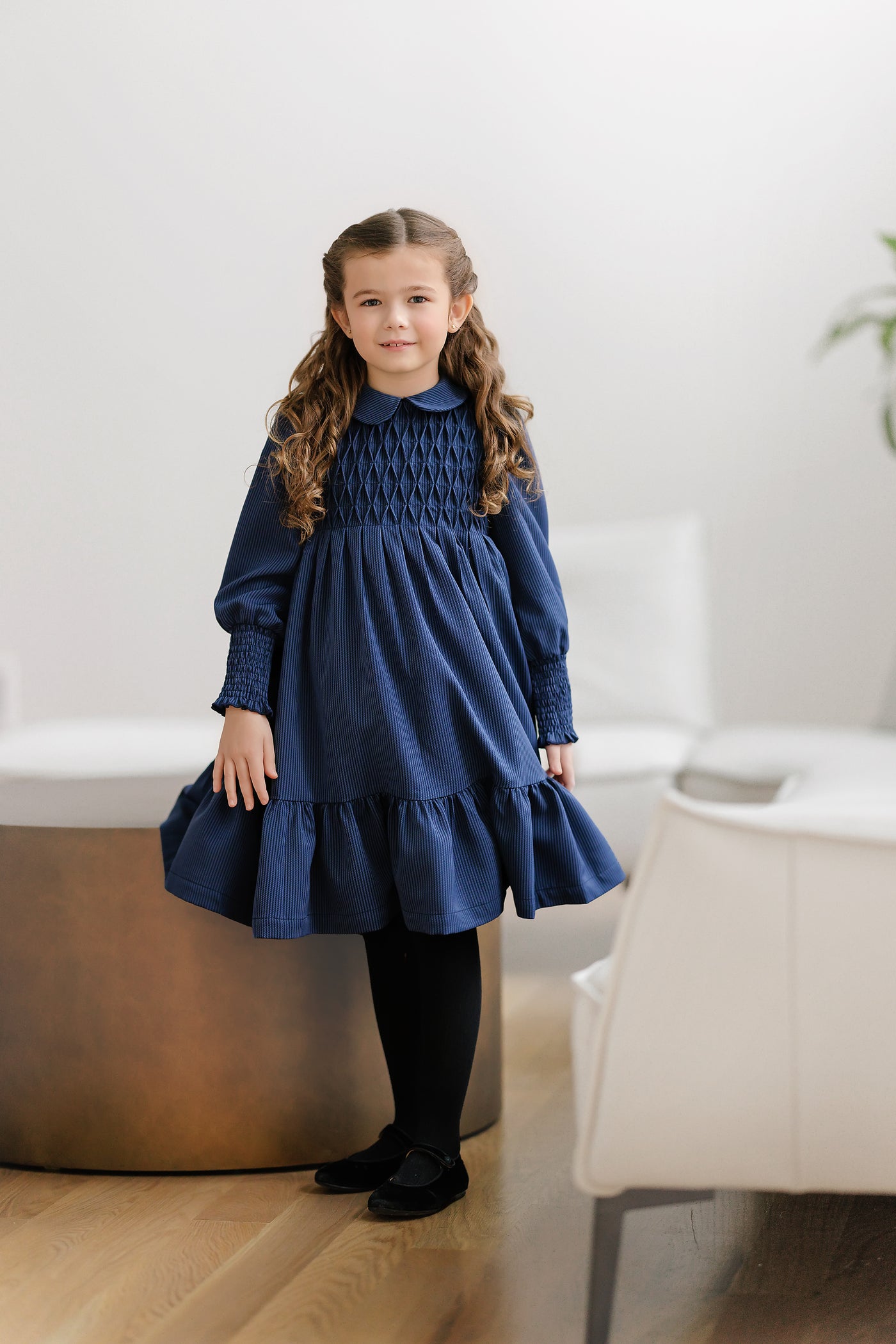 Striped Diamond Smocked Dress