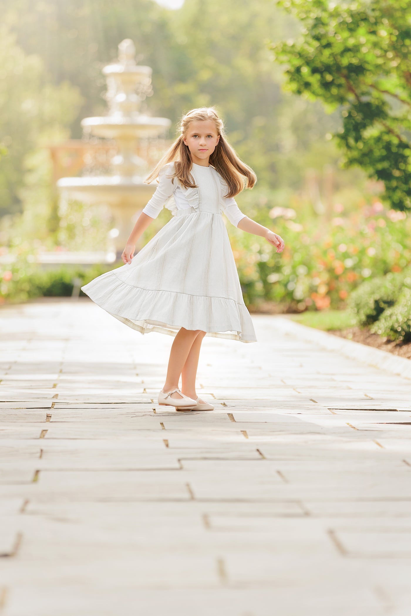 Striped Flutter Dress