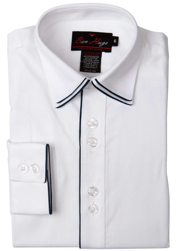 White/Black Double Trim Shirt