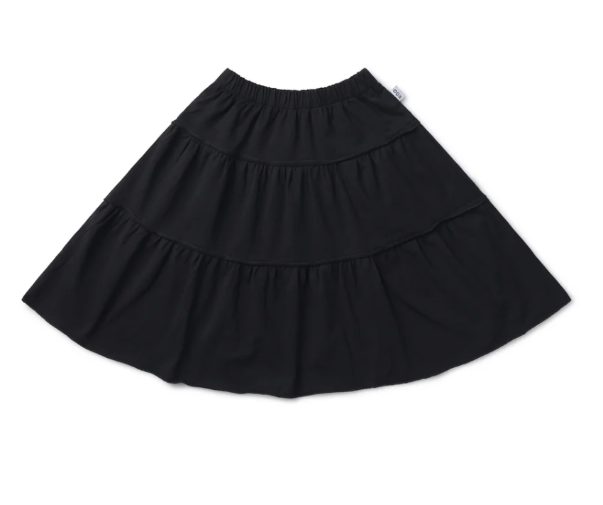 Cotton Jersey 3-Tier Skirt