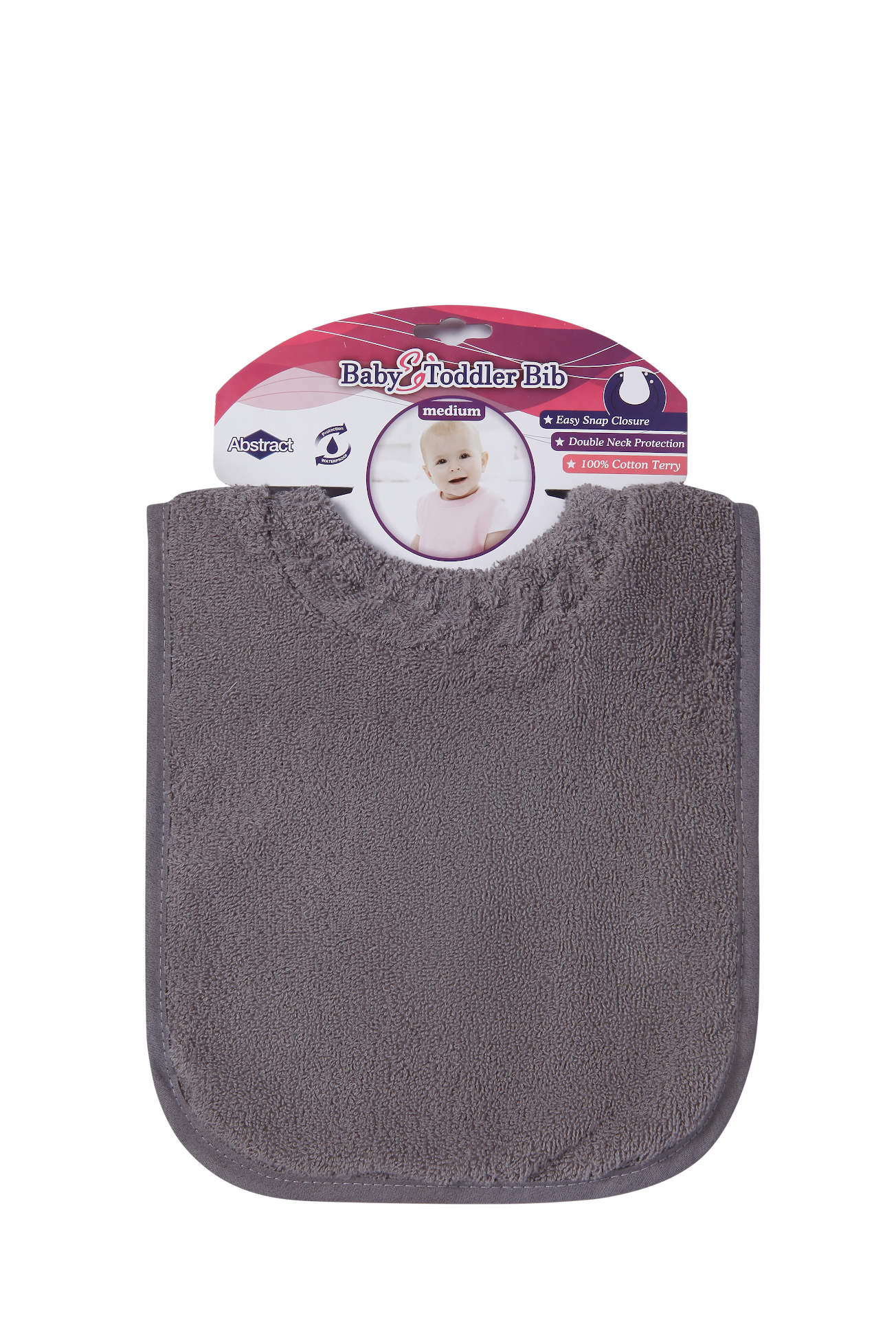 Terry Waterproof Bib With Snap