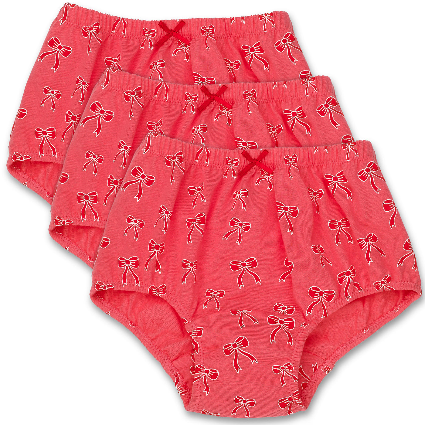 Girls Bows Print Briefs  3Pck.