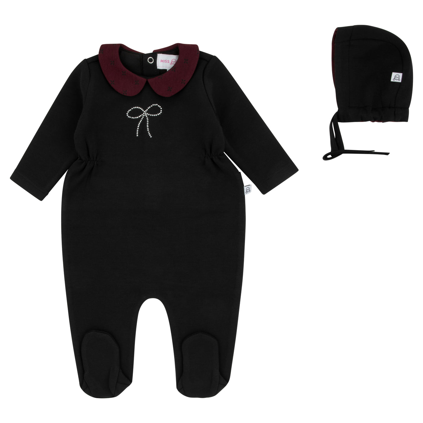 Rhinestone Bow Romper Girls