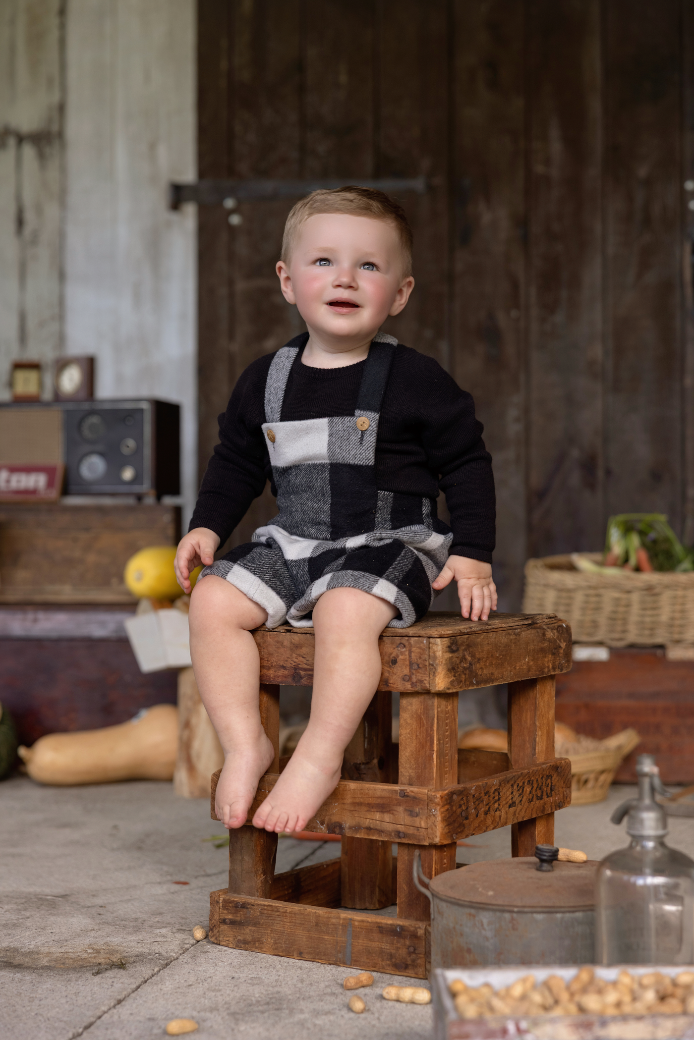 Wool Plaid Shortall