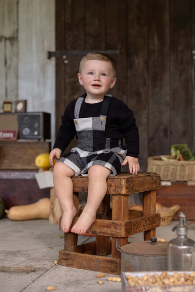 Wool Plaid Shortall