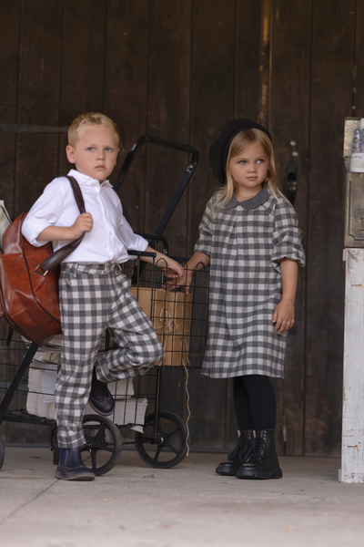 Checkered Dress With Collar