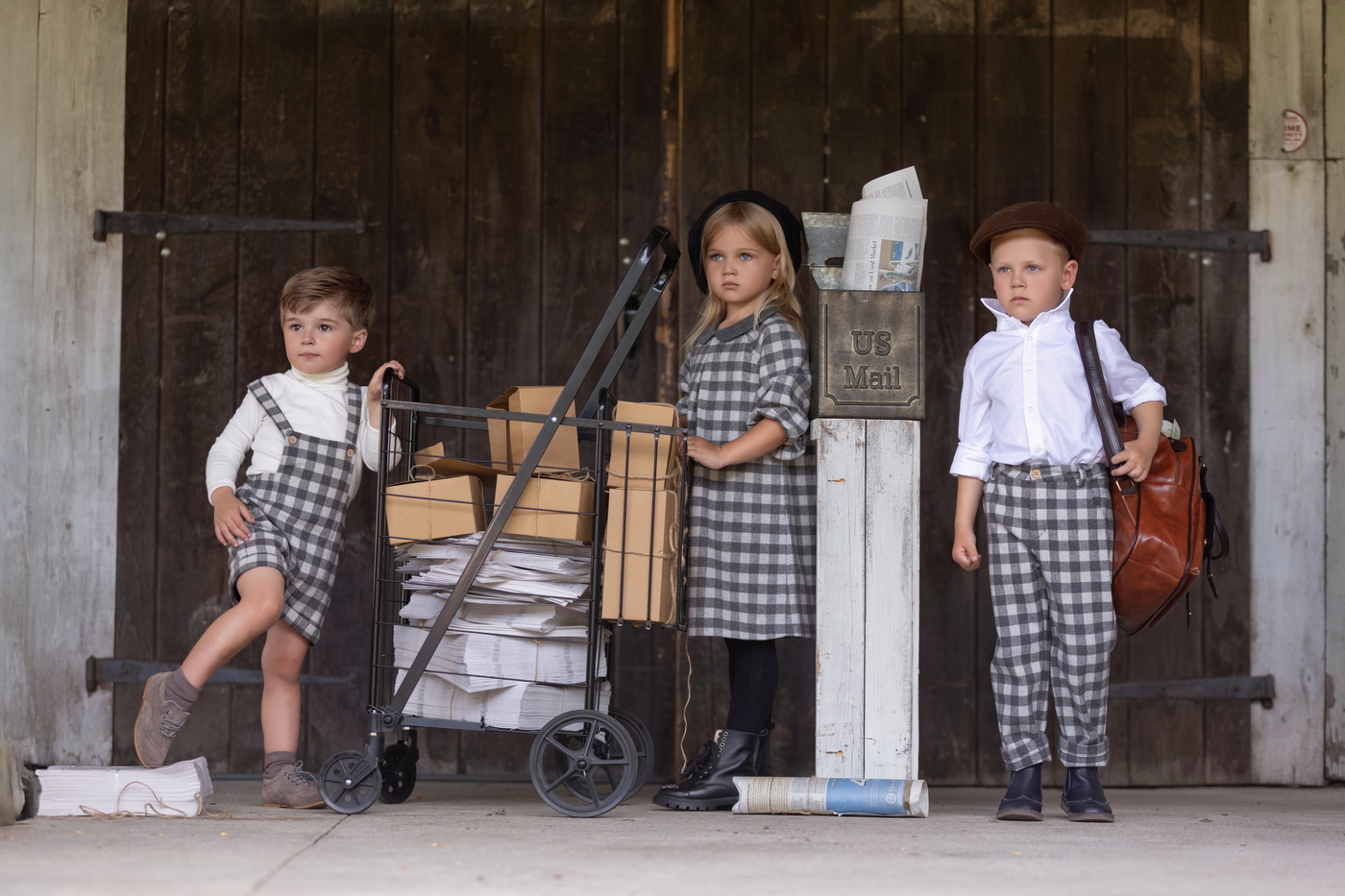 Checkered Dress With Collar