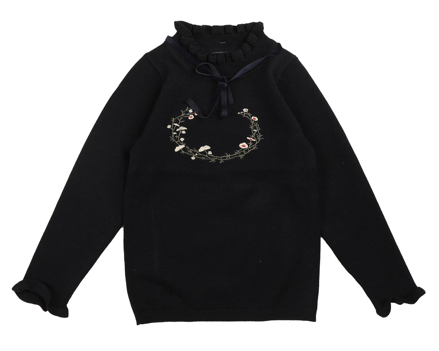 Knit Shell W/Embroidered Crest