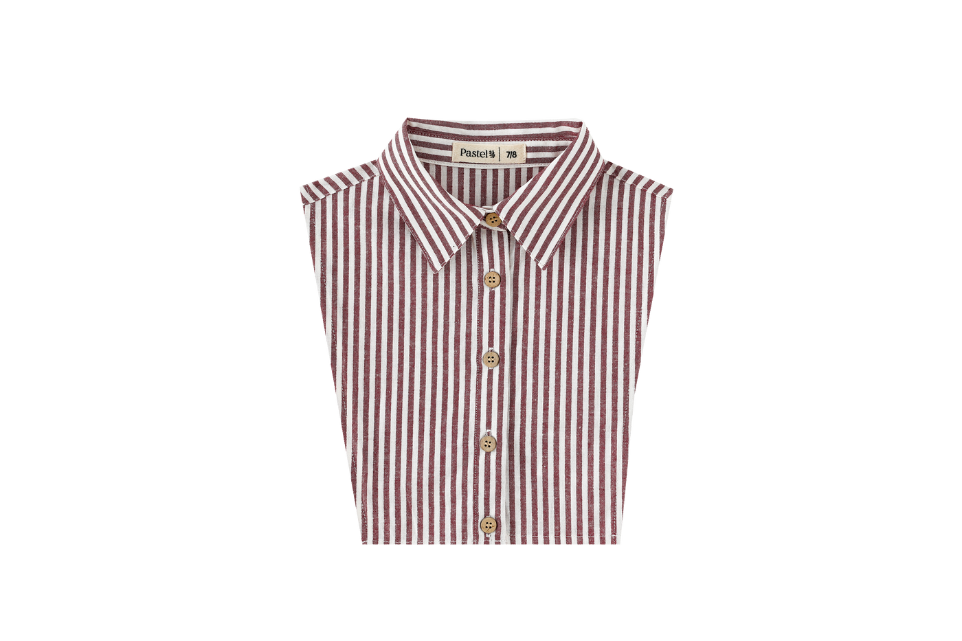 Striped Bib Collar - Burgundy Striped