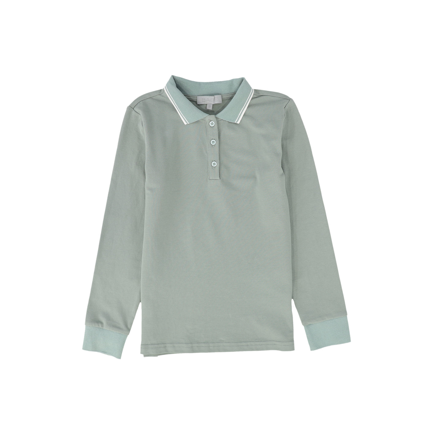 Striped Trim Collar L/S Polo