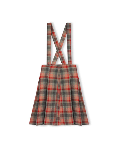 Knit Sweater With Plaid Skirt  Set
