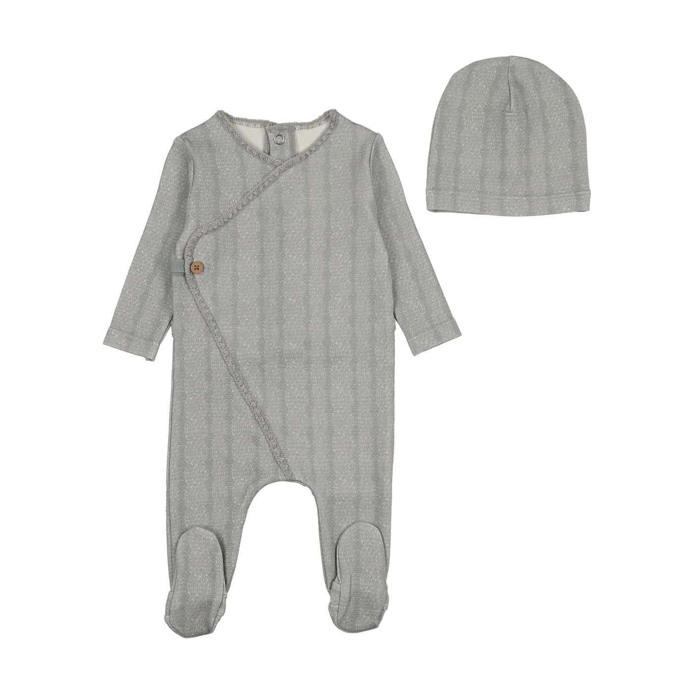 Cable Print Wrap Footie Set