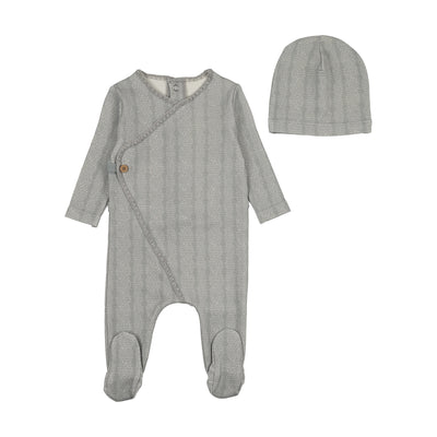 Cable Print Wrap Footie Set