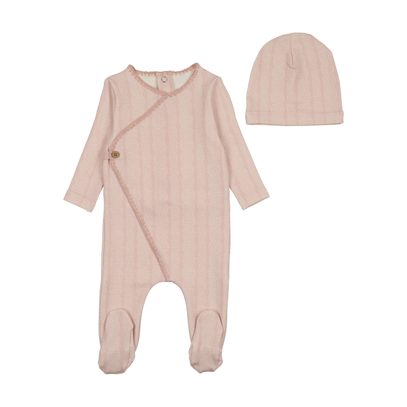 Cable Print Wrap Footie Set
