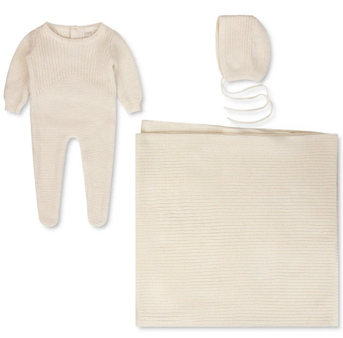 Cream Knit Layette Set