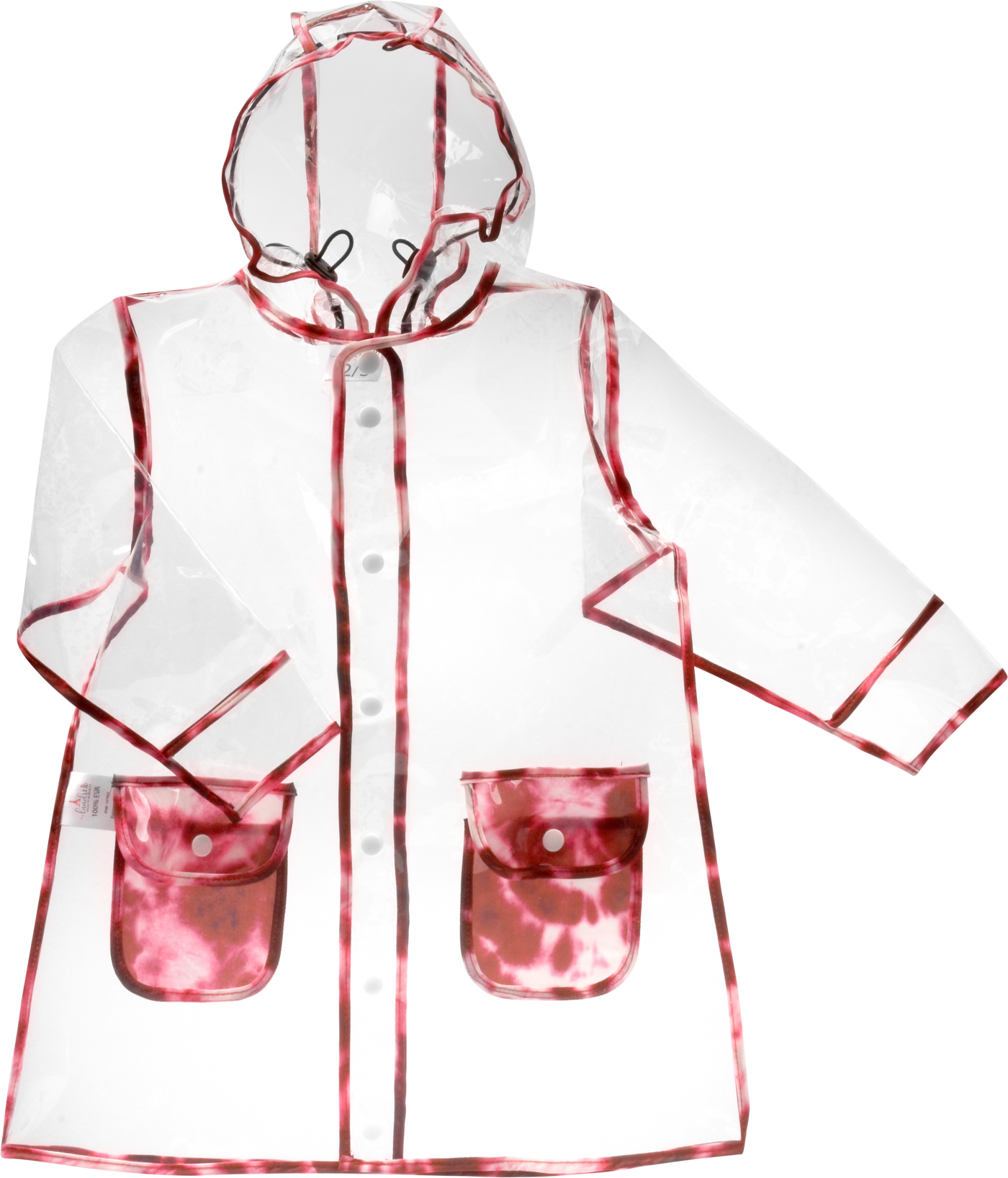 Raincoat With Maroon Trim