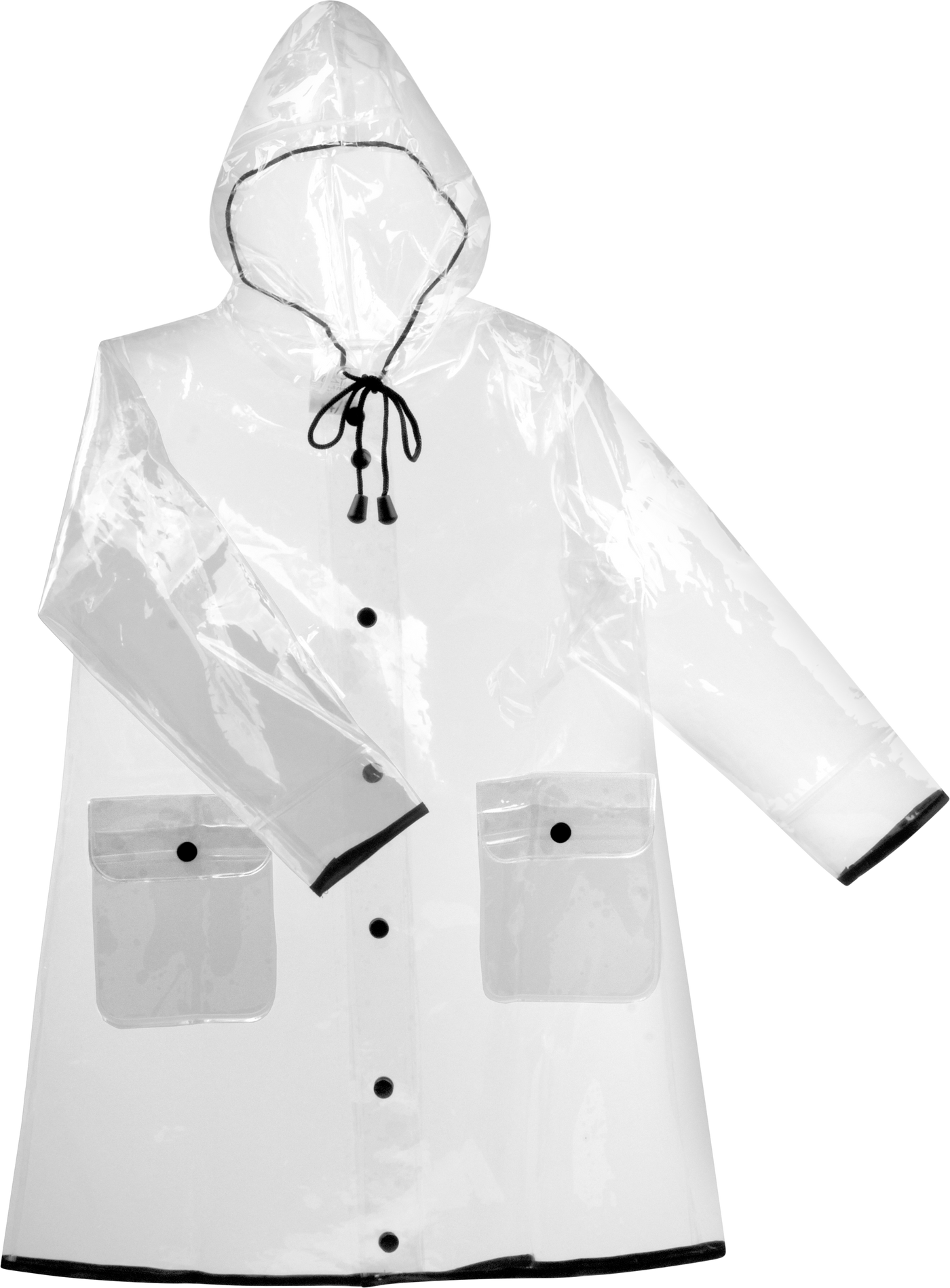 Midi Length Clear Raincoat