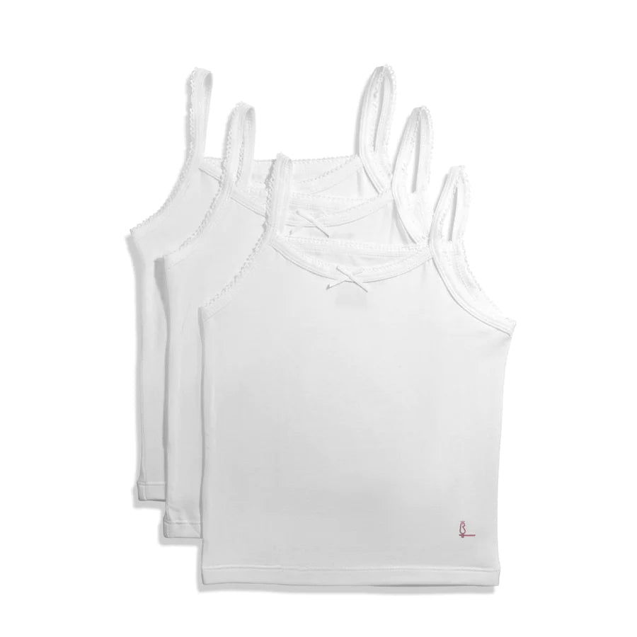 Girl's Sleeveless Undershirt- 3 Pack