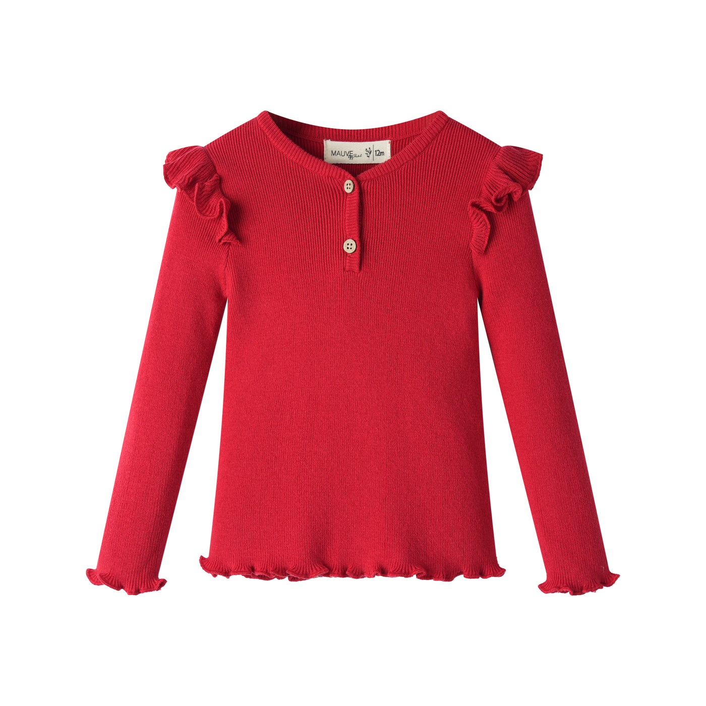 Ruffle Knit Set - RED