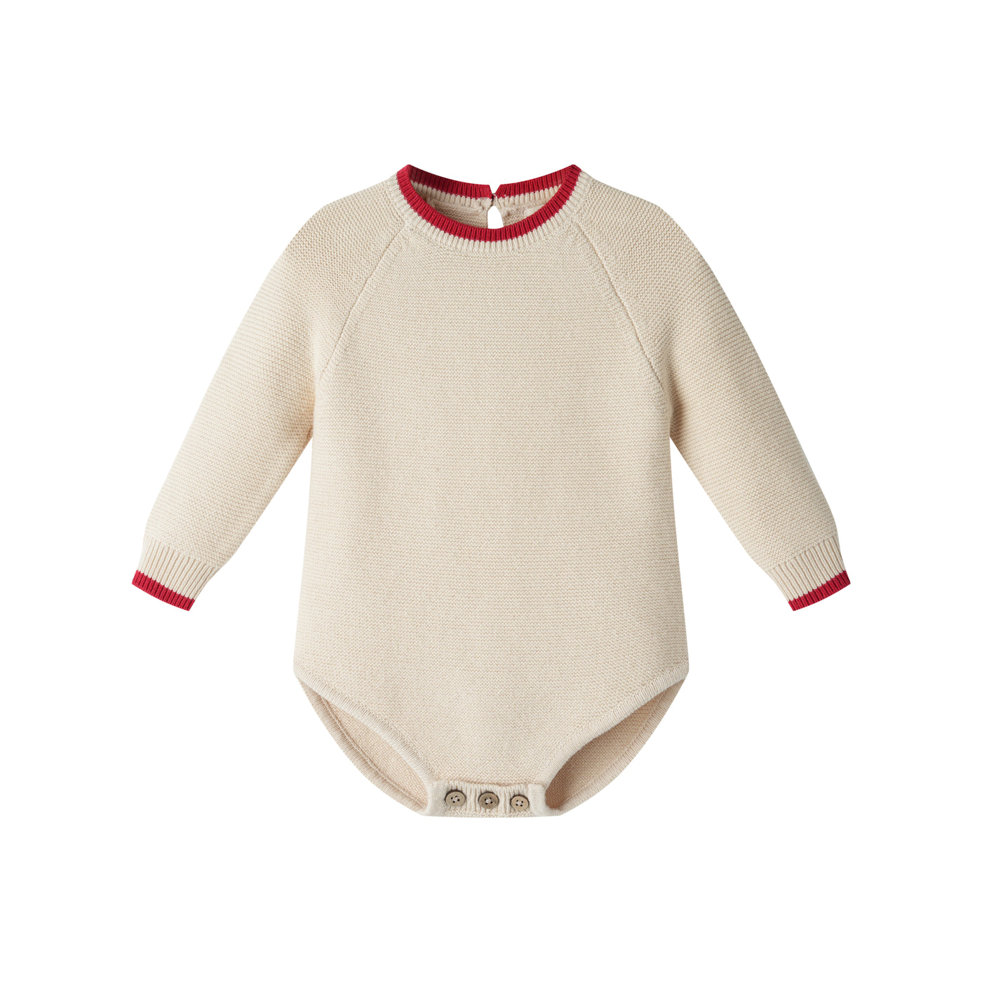 Knit Onesie W/ Contrast Edging