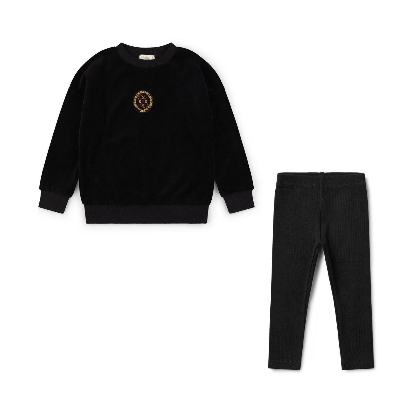 Embroidered Velour Set