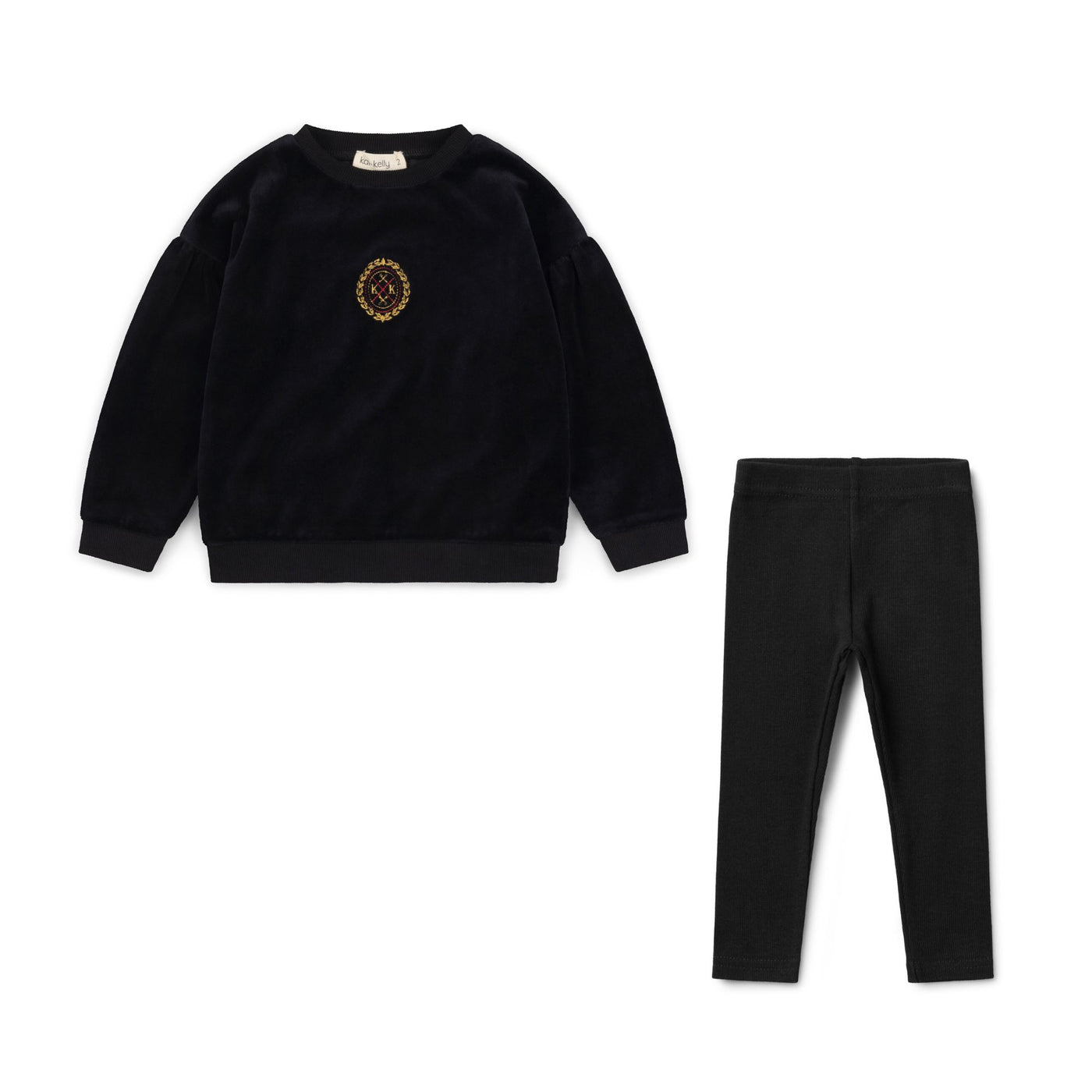 Embroidered Velour Set - Girls