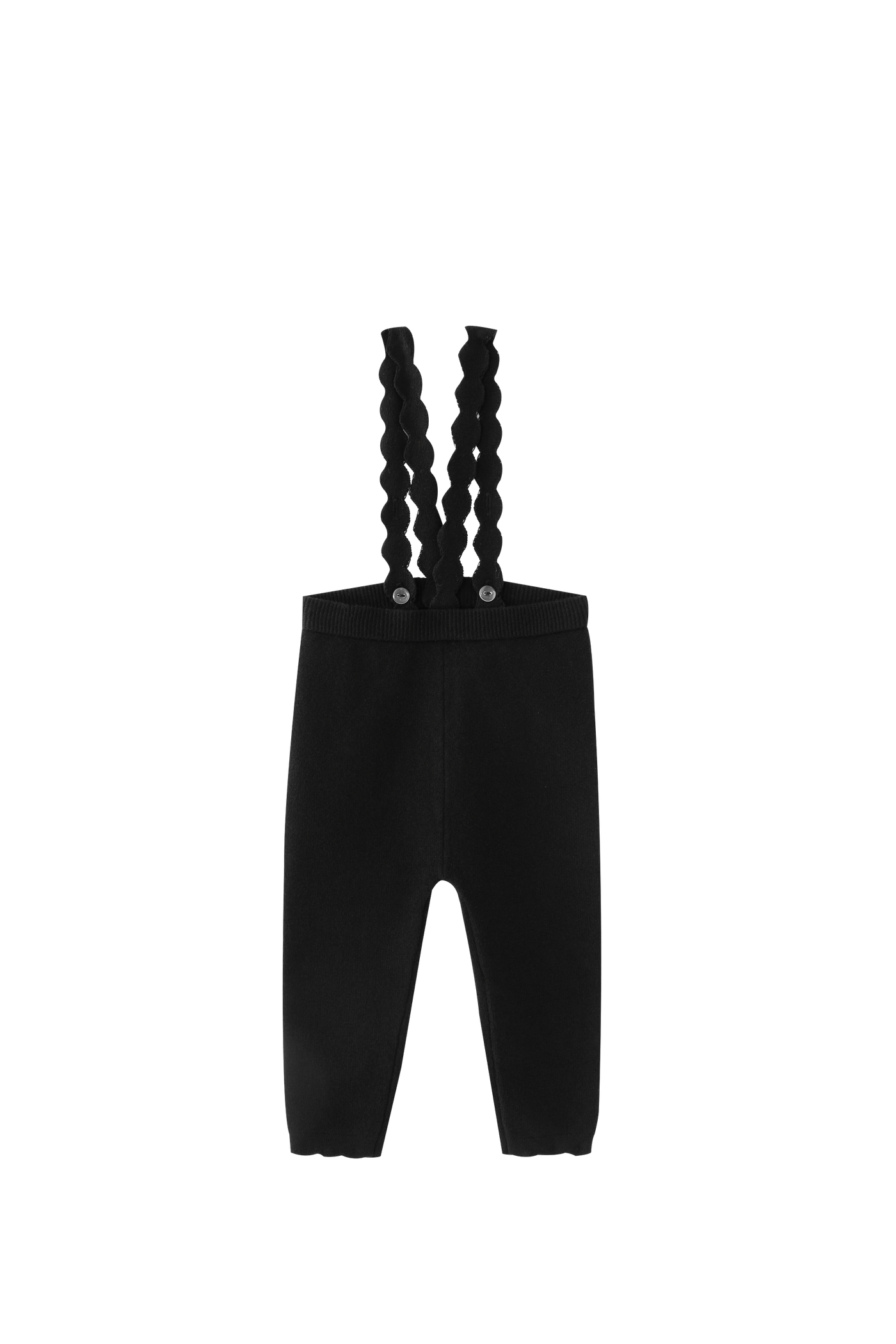Suspender Leggigng With Scalloped Edging