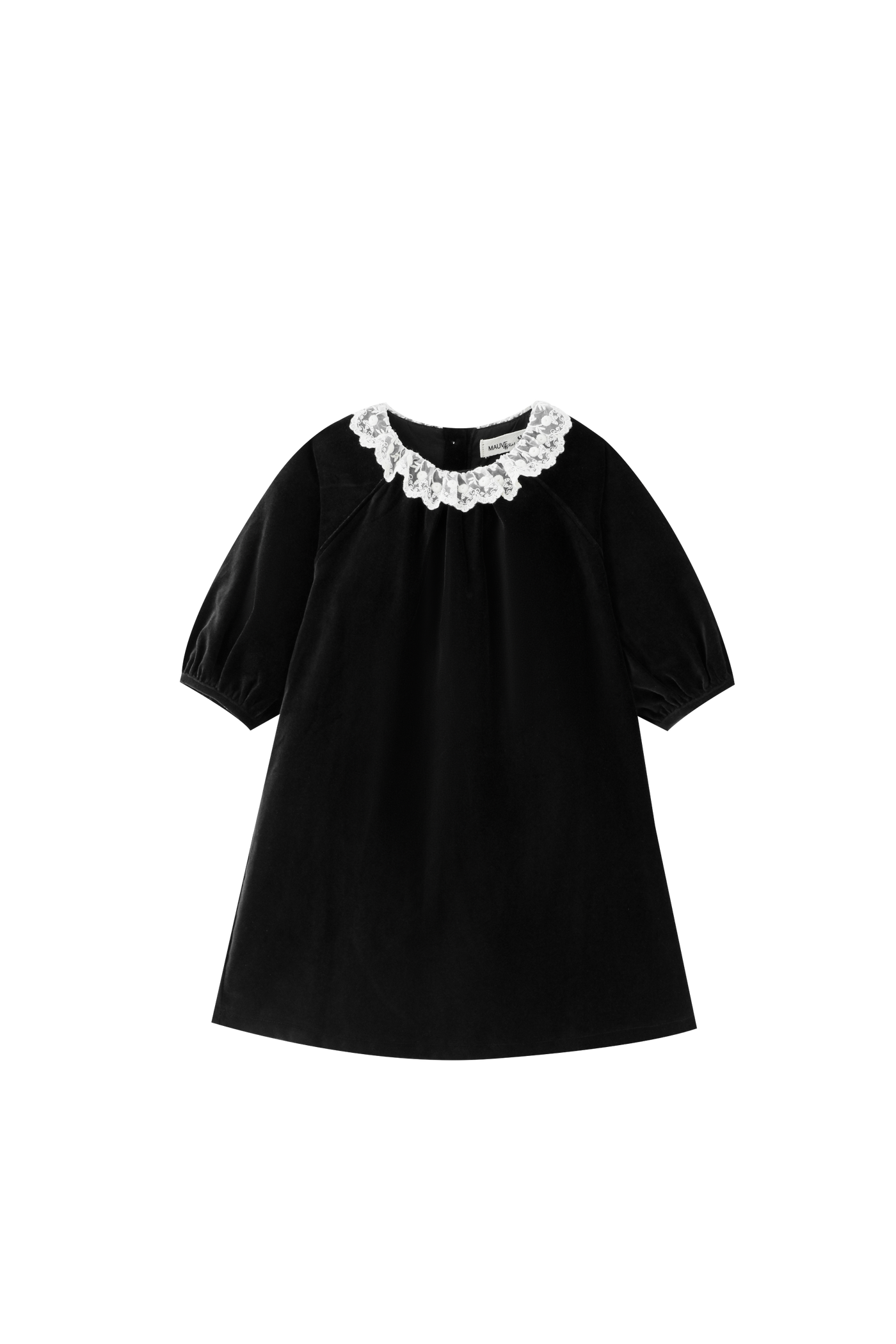 Classic Lace Collar Velvet Dress