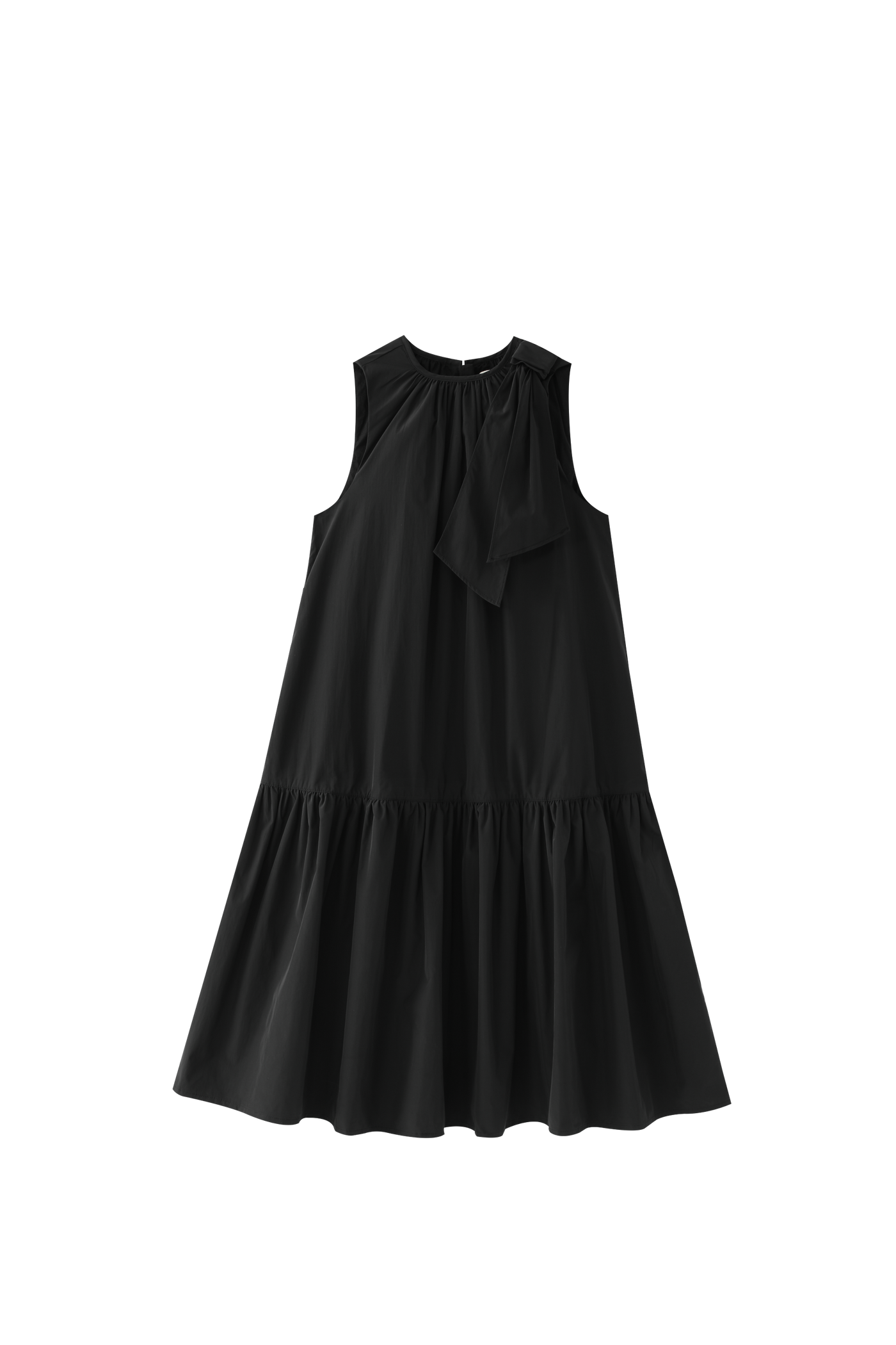 Classic Taffeta Midi Jumper With Shoulder Tie